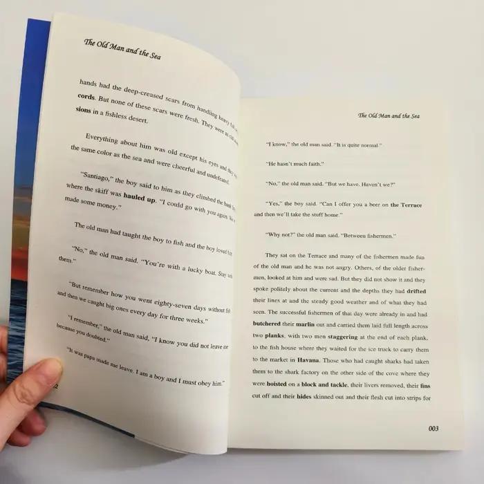 Le Vieil Homme et la Mer Ernest Hemingway Classique mondial de la littérature Roman anglais Édition du chef-d'œuvre primé du prix Pulitzer