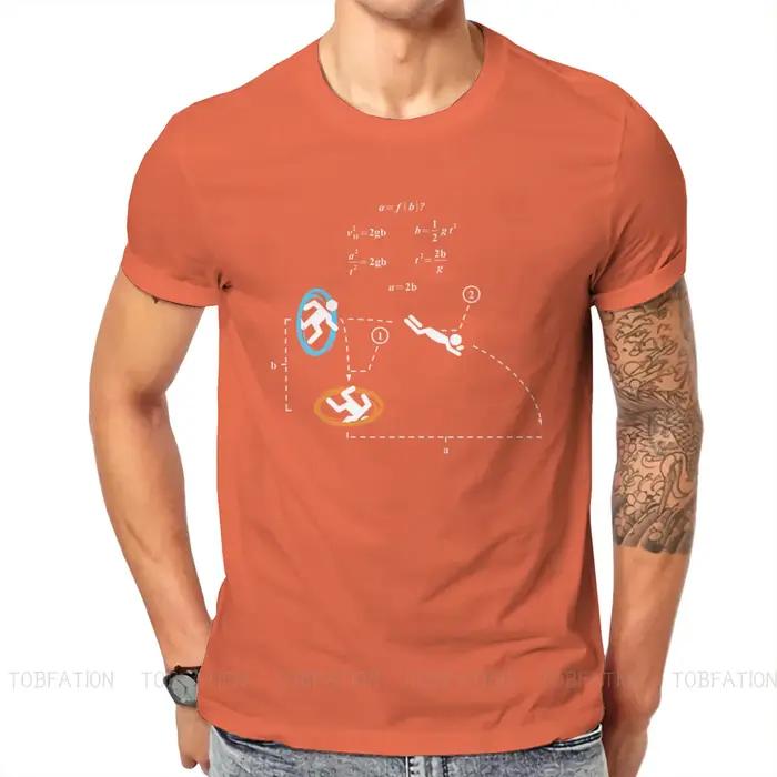 T-shirt Portal Chell imprimé en coton pour hommes avec design Harajuku Grunge, pour les fans de jeux vidéo et les occasions spéciales