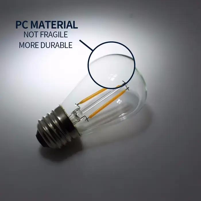 Paquet de 10 ampoules à Filament S14 à intensité variable pour guirlandes lumineuses de jardin E27 E