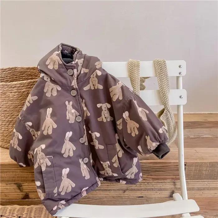 Manteau à capuche rembourré pour enfants de 1 à 7 ans