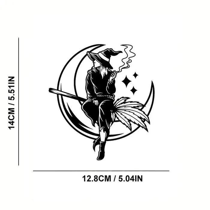 Autocollants de voiture de lune de nuit de fumée de sorcière