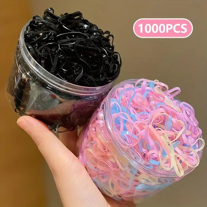 1000 petits élastiques jetables pour les petites filles pour attacher les cheveux