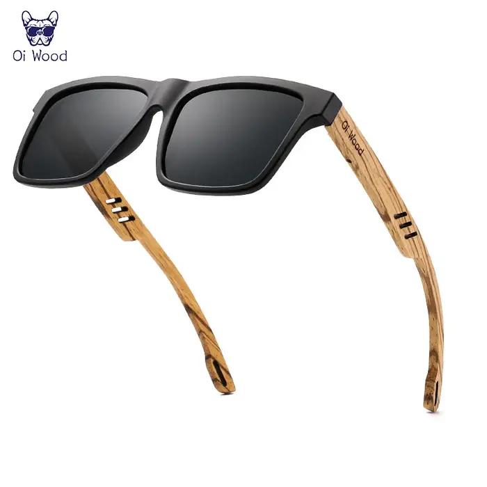 Oi bois nouvelles lunettes de soleil carrées de haute qualité pour hommes polarisées UV400 mode lune