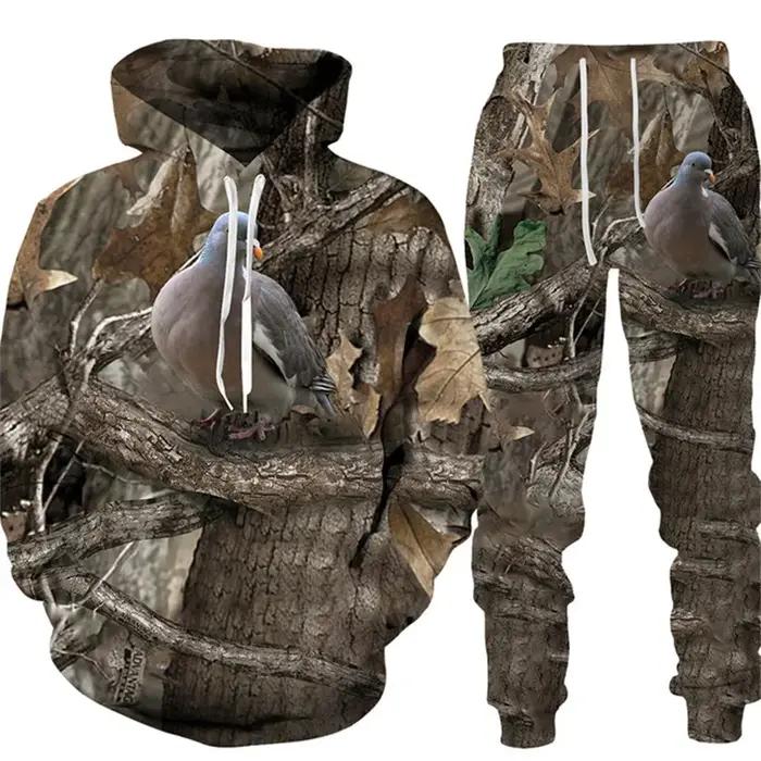 Ensemble de chasse Solomon en série animale imprimée 3D pour hommes, costume sportif de plein air deux pièces pour chasse sangliers et compétitions