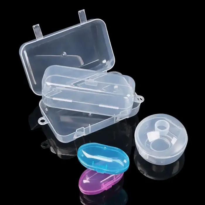 Boîte de rangement transparente en plastique de différentes formes, boîte de rangement transparente
