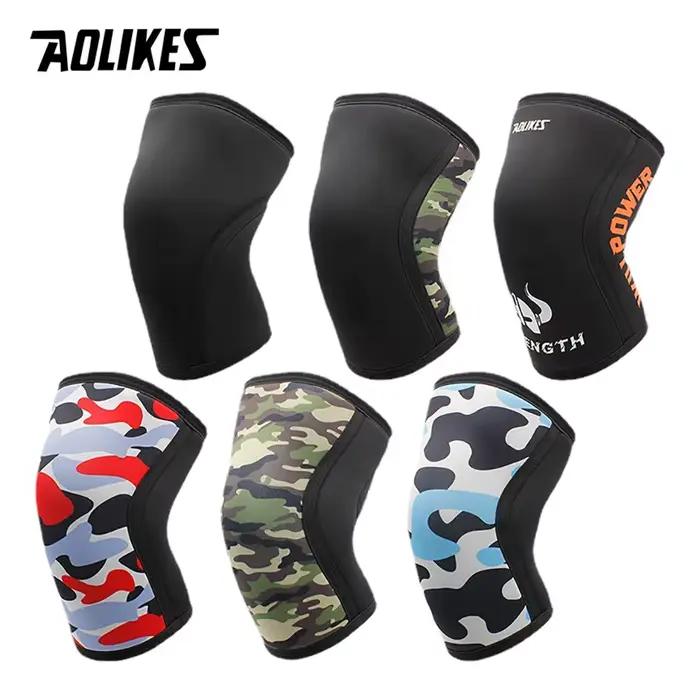 AOLIKES 1 paire Squat 7mm genouillères soutien gymnastique sport Compression néoprène genou protecte