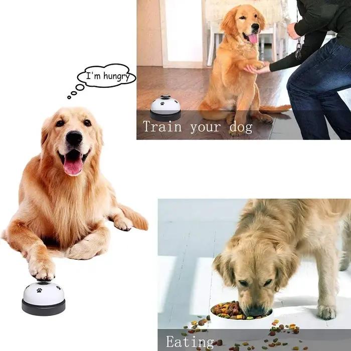 Jouets pour animaux de compagnie cloche pour chiens chat formation jouet interactif appelé dîner petites cloches empreinte anneau formateur rappel d'alimentation pour Teddy