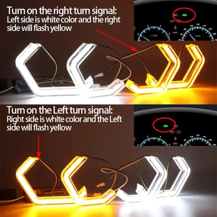 Clignotant Angel Eyes pour BMW Série 6 E63 E64 M6 2003-2010, Style figuré, LED, Blanc, Jaune, Access