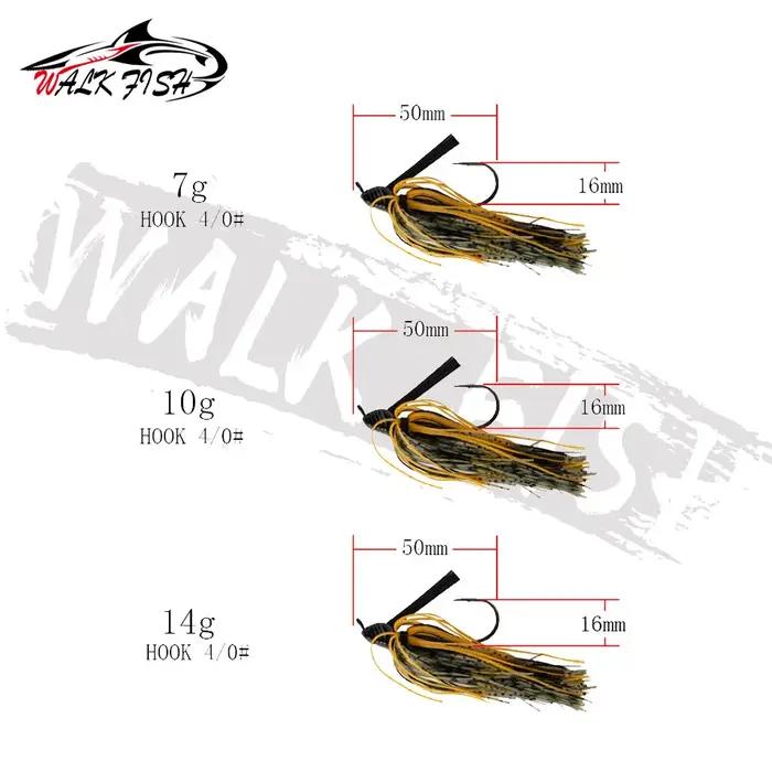 WALK FISH 7G 10G 14G Spinner appât sans mauvaises herbes gabarit basse gabarit Chatter appât pêche l