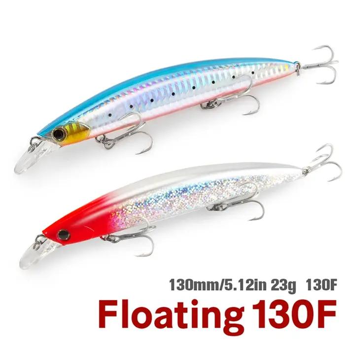 130F – appât dur flottant pour la pêche en mer, leurre pour attraper des poissons tels que les bars,