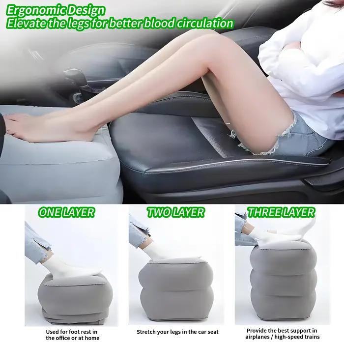 Oreiller gonflable de repose-pieds de couchage pour les voyages aériens, coussin de repose-pieds de
