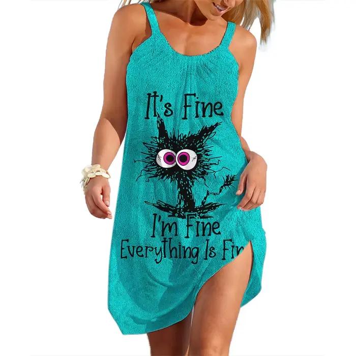 Camisole A-Line pour femme décontractée polyester avec dessin animé pour été occassions spéciales