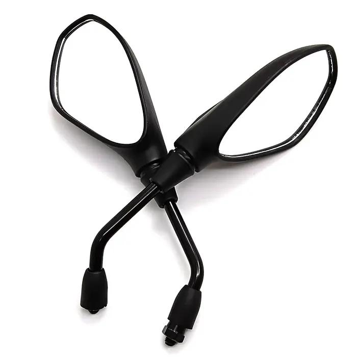 Rétroviseurs de moto, rétroviseur latéral d'extrémité de guidon noir pour Scooters ATV vélos motos 2