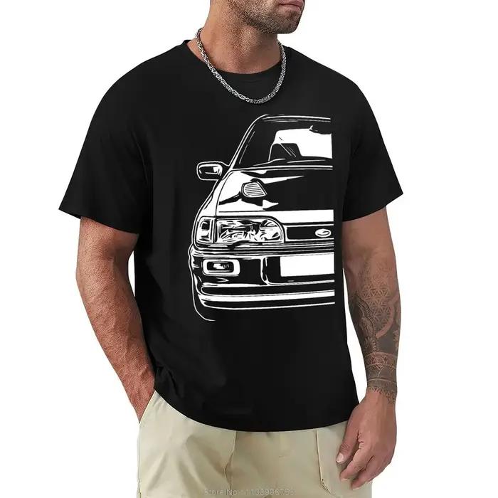 T-shirt à manches courtes en coton pour homme, vêtements de fitness, classique, voiture Sierra RS Cosworth Sapphire 4Dr Y-Graphic, Harajuku