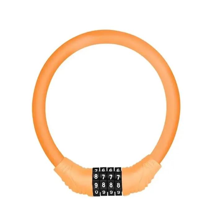 Cadenas antivol à câble pour vélo avec code numérique 4 chiffres, en acier inoxydable, portable, à c