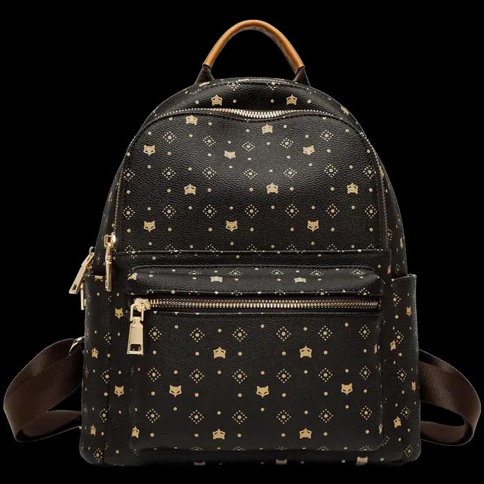 Sac à dos élégant en PVC imprimé de fleurs pour femmes et filles, sac d'école et voyage, idéal pour occasions spéciales et quotidiennes