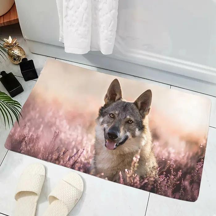 Motif imprimé chien animal loup non ald absorbant