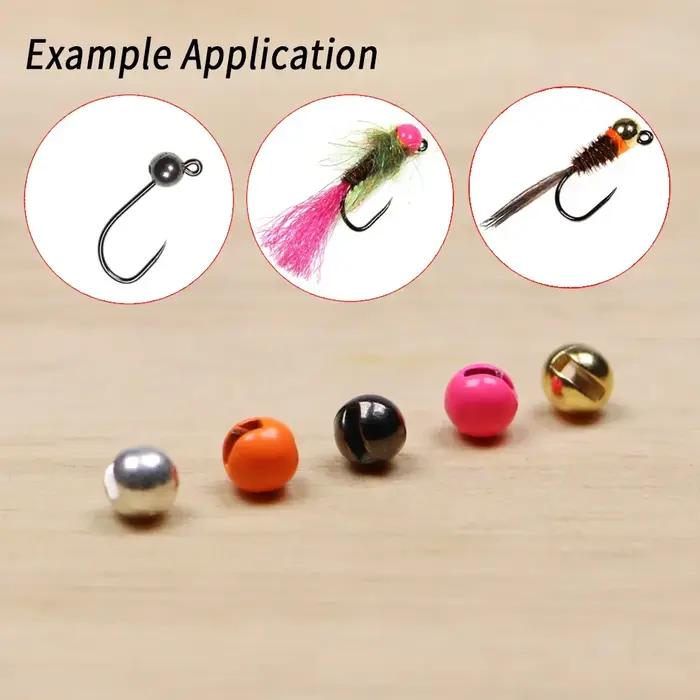 Vampfly 20 pièces perles de tungstène à fente perles de gabarit pour gabarit nymphe humide Euro nymp