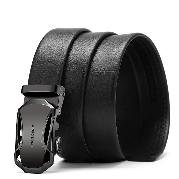 Bagressions DENIM-Ceinture en cuir véritable pour hommes, sangle décontractée pour jeans, marque de