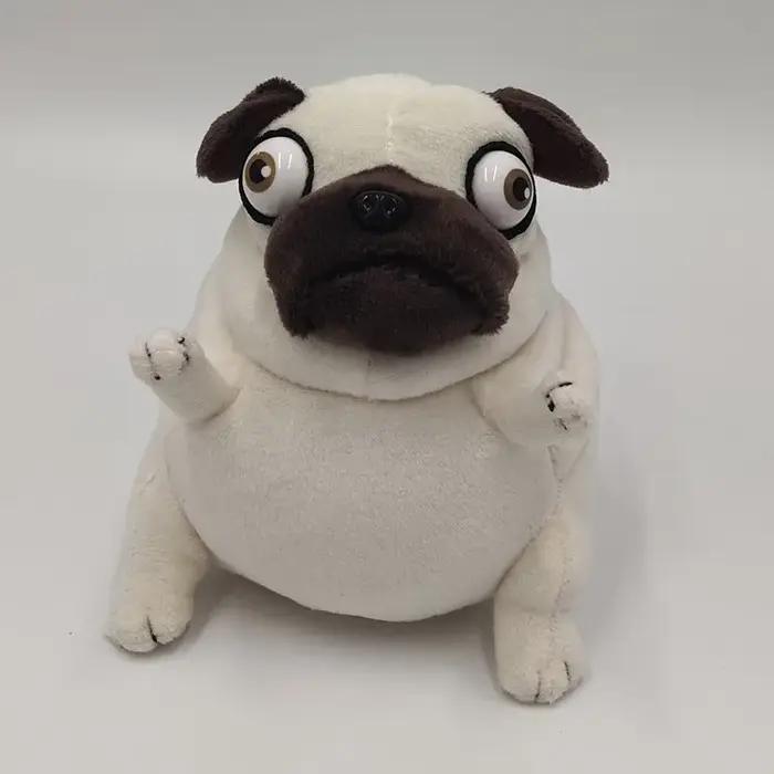 Kawaii jouets en peluche 15 cm chien l'elfe gros carlin assis carlin chiens jouet poupées en peluche pour enfants enfants cadeau d'anniversaire poupées