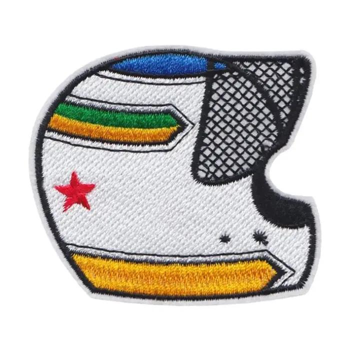Style Punk voiture course casque Locomotive Badge Patch brodé fer patchs pour vêtements bricolage en
