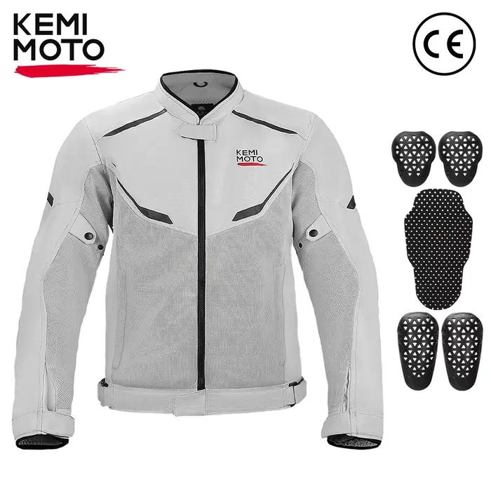 Veste de moto homme pour riding avec protections CE integrees conception respirante ete doublure souple confortable tenue de cyclisme biker equipement protecteur leger pour utilisation outdoor