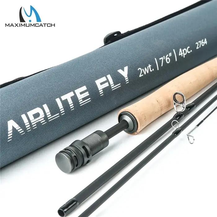 Canne à mouche Maximumcatch Airlite 7.5ft 10ft 2WT 3WT super légère graphite fibre carbone