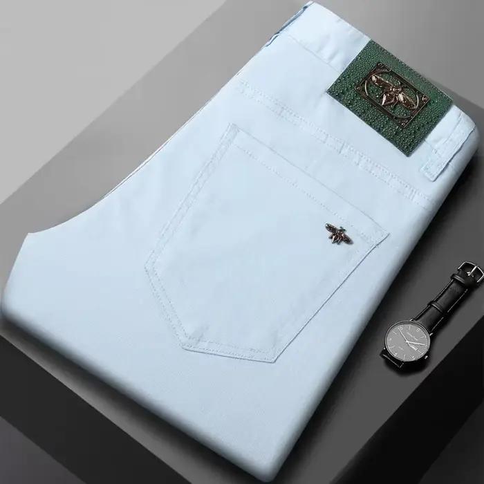 Jean à la mode pour hommes, Style printemps, Design européen, pantalon bleu haut de gamme, taille mo