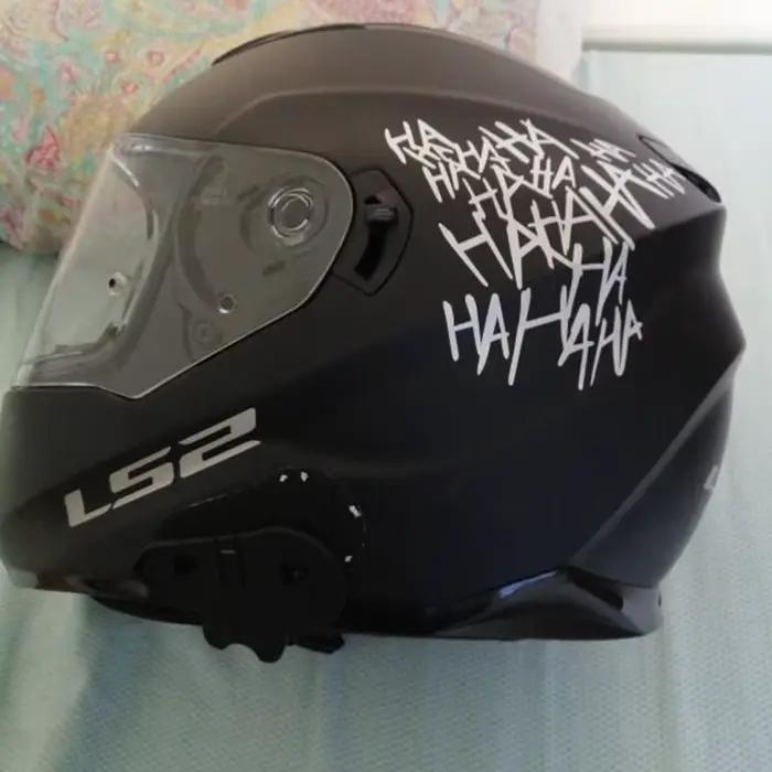 XY – autocollant de casque de moto drôle, Type réfléchissant, vinyle imperméable, 12cm x 11cm