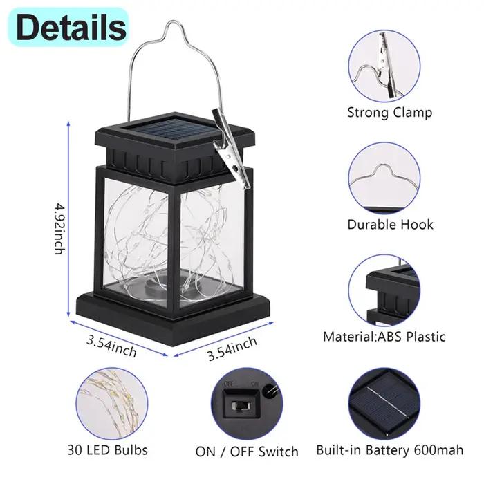 Lanternes solaires à LED pour extérieur, panneau de sol, bougie Terraza, extérieur, intérieur, balco
