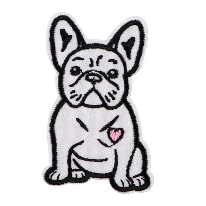 Patch Bouledogue Mignon Brodé Polyester Accessoire Vêtements Robe Jean Chapeau Occasions Spéciales