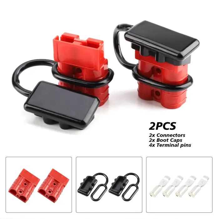 Kit de connecteurs rapides durables 50a 600V, 2 pièces, prise de batterie pour remorque, câbles d'al