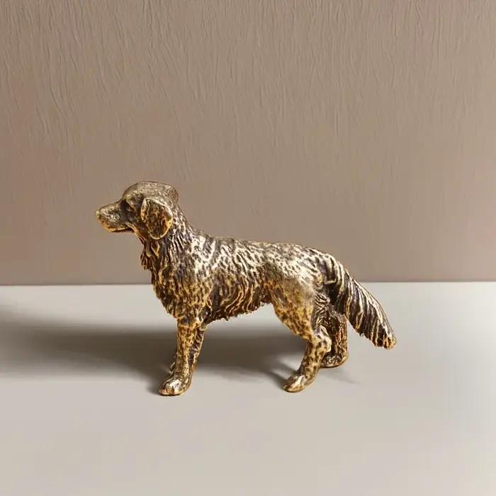 Figurine en laiton pour chien berger porte-bonheur
