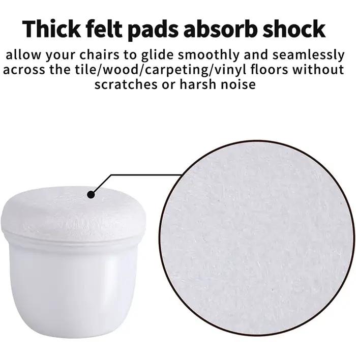 Capuchons de protection antidérapants pour pieds de Table ou de chaise, en feutre, carré, pour meubl