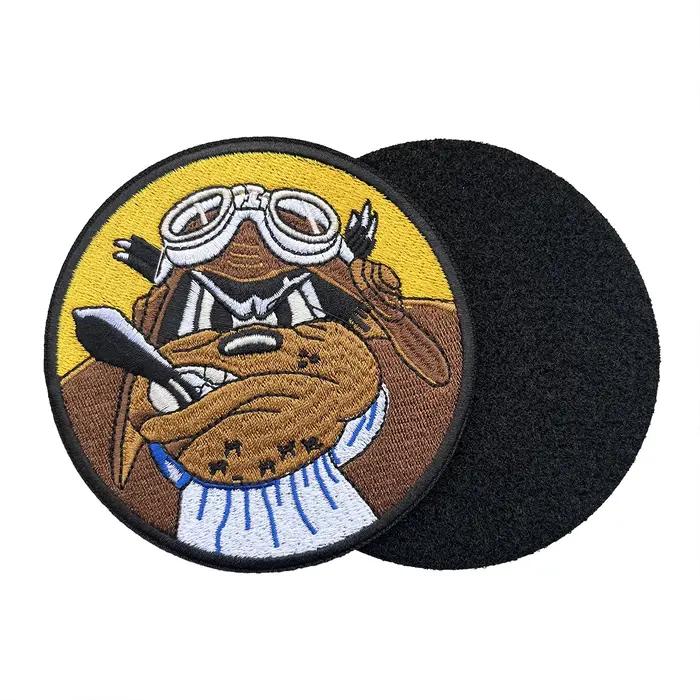 Badges à boucle auto-agrippante personnalisables avec logo de marque, motifs Ours Russe et Patchs Chien Américain, autocollants décoratifs pour vêtements