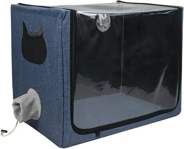 Cage de soins intensifs pour animaux de compagnie (chiens et chats) avec oxygène, incubateur pour ch