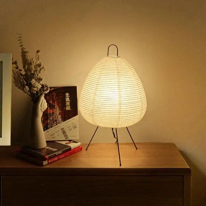 Design japonais Akari Noguchi Yong lampe de Table papier de riz lampe sur pied chambre décor à la ma