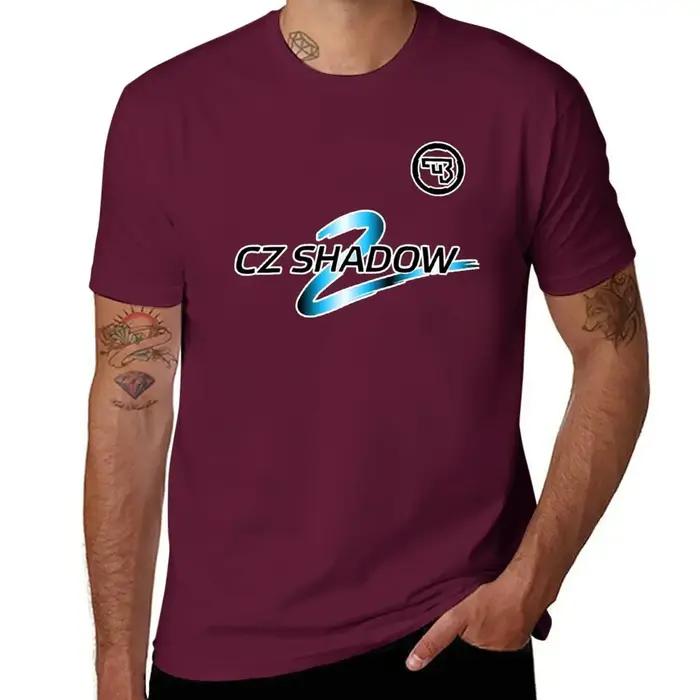 Kawaii vêtements garçons blancs hommes t-shirts unis CZ Shadow 2 conception personnalisée T-Shirt ho