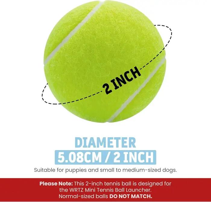Balles de tennis pour chiens, taille 2 pouces, jouets interactifs pour chiens compatibles avec la pl