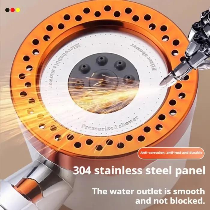 Spray Spa Shower Head ABS Portable Haute Pression Grand Débit avec Bouton Stop Filtre Universel Douche
