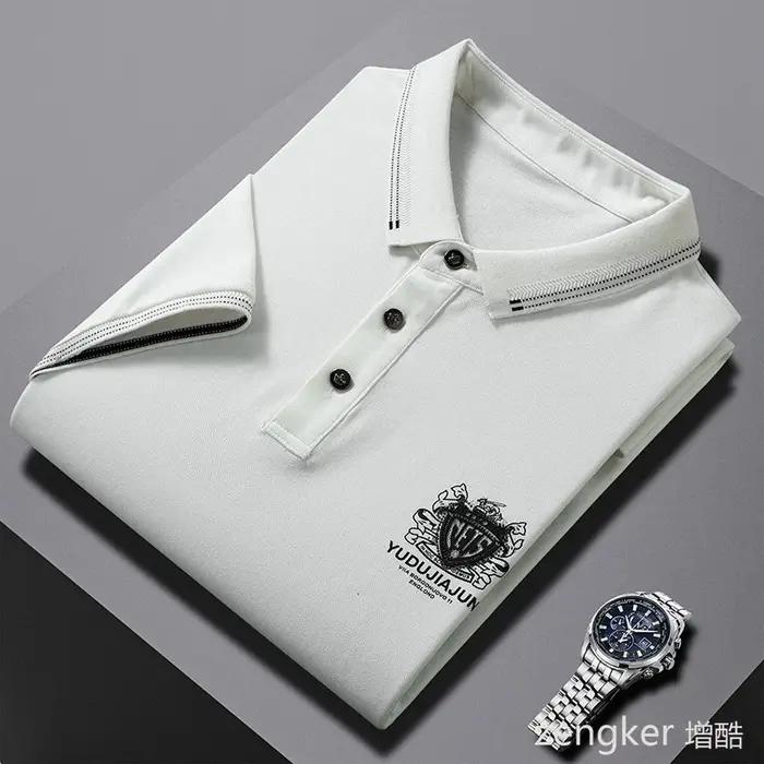 Polo grande taille à manches courtes pour hommes