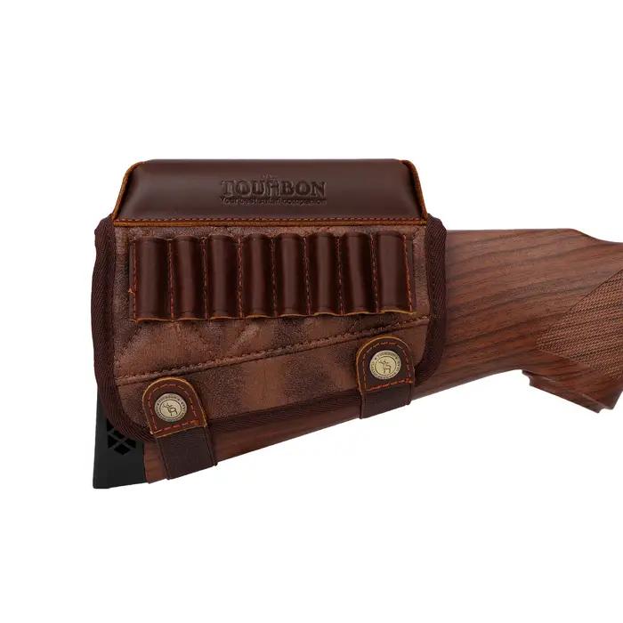 Repose-joue Riser en cuir et PU pour chasseurs, avec support de munitions pour fusils 243 WIN 270 WIN 308 WIN et autres types de munitions, pour une meilleure précision et confort lors de la chasse