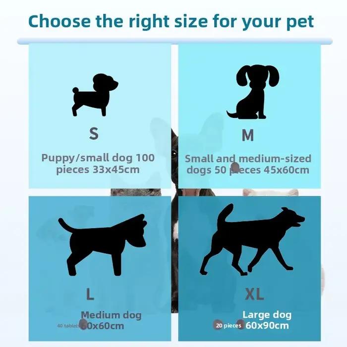 Vente en gros de 25 coussinets absorbants jetables épaissis pour chien et chat