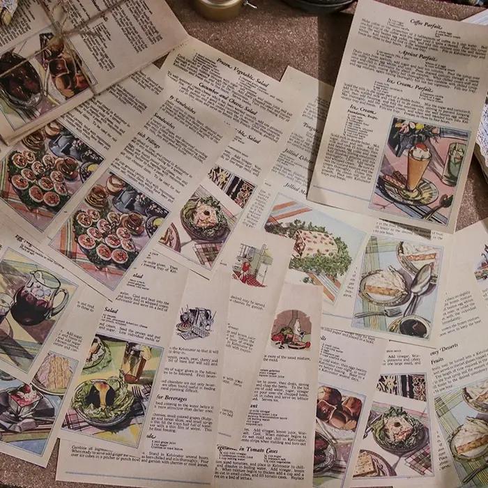 Bloc-notes vintage à feuilles mobiles pour scrapbooking et collage artistique en papier léger - 8 couleurs disponibles pour les artistes et amateurs de créativité