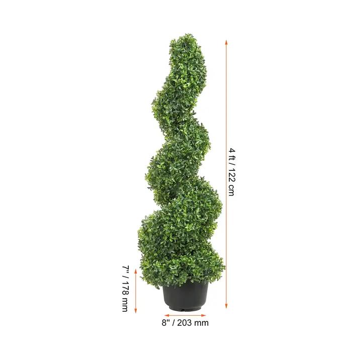 1/2 pièces tour de buis artificielle topiaire spirale plante