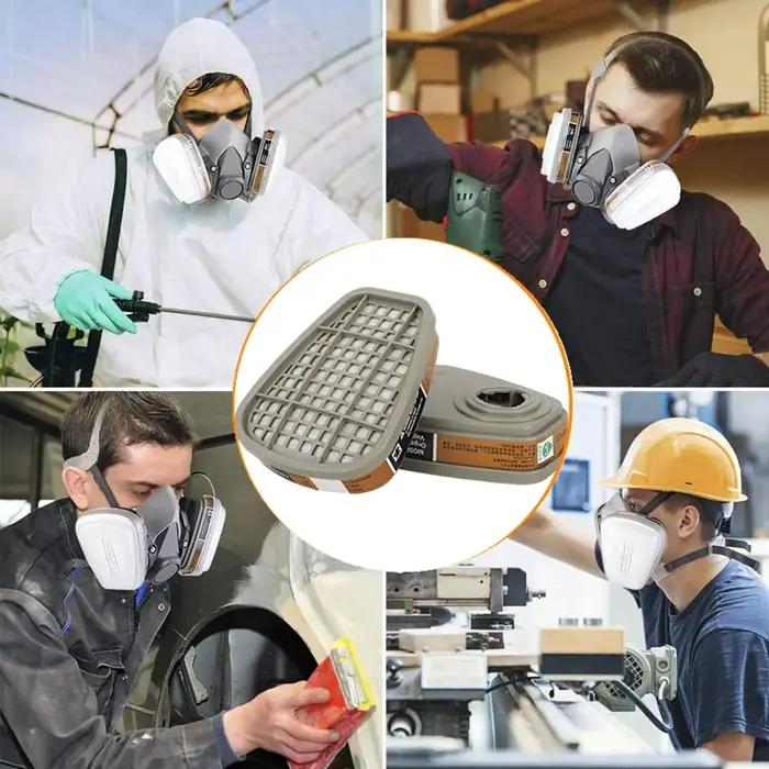 Cartouches de charbon actif 6001 pour masques respirateurs 6100 6200 7501 7502 6502 6800 FF402 protection gaz organique sécurité travail occassions spéciales
