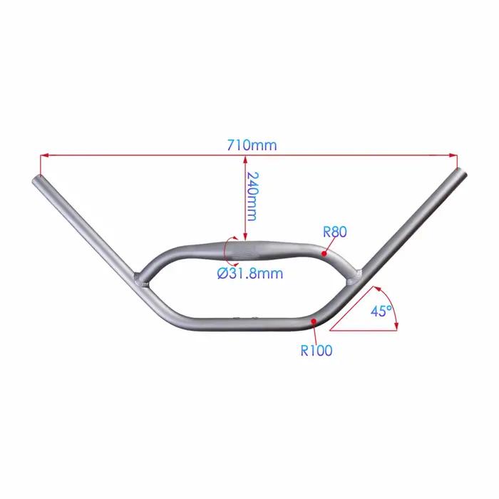 Guidon de vélo VTT Funsea Zeus Big Fit pour Fat Bike, Trekking, Gravel, avec support de téléphone po