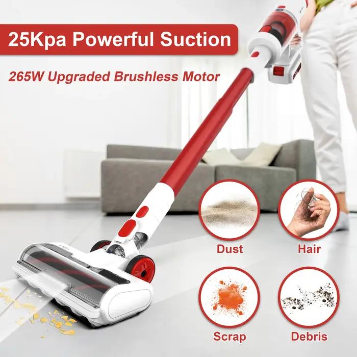 Aspirateur sans fil léger 8 en 1 avec écran LED, aspirateur balai sans fil, 300W, 28Kpa, UMLo V111