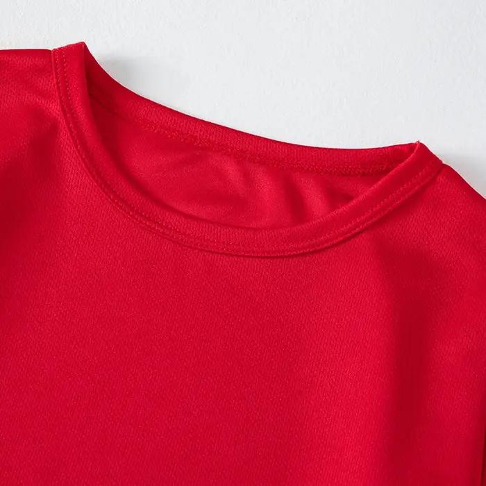 T-shirt de sport à manches longues pour enfants, couleur unie, séchage rapide, pour garçons, jeux de