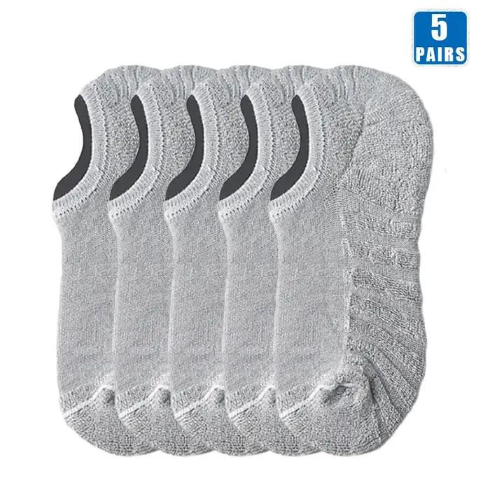 Chaussettes homme courtes 5 paires coton qualité supérieure débardeur casual été automne 2024 antidérapantes